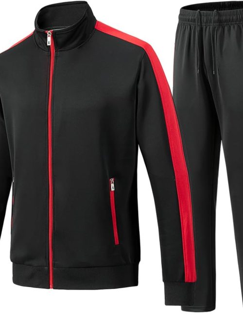 Men's Tracksuits 2 Piece Outfits Sweatsuits for Men Long Sleeve Track suits Athletic Full Zip Active Sports Sets